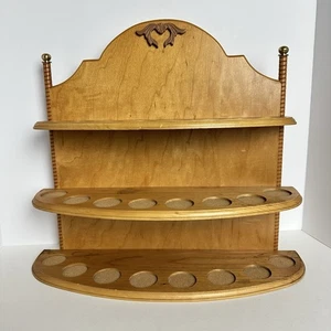 Vintage 1990s LENOX SPICE CAROUSEL Wood Display Shelf Rack Only NO JARS - Picture 1 of 8