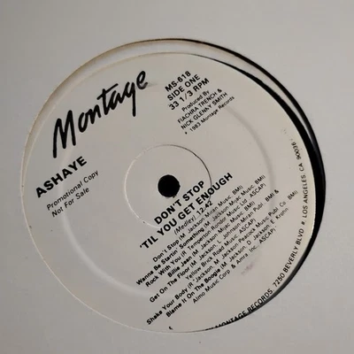 Ashaye – Don't Stop 'Til You Get Enough 12" 1983 FUNK DISCO VG+ MICHAEL JACKSON - Image 1 of 2