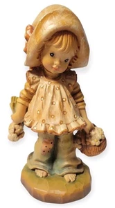 Vtg ANRI Sarah Kay "Flowers For You"  Girl  7" Made In Italy #141/4000  - Picture 1 of 6