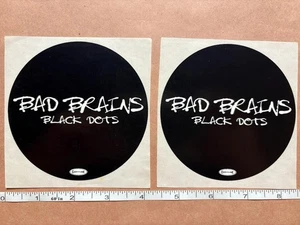 BAD BRAINS Sticker 4" Lot of 2 1996 Black Dots Promo vtg 90s punk black flag - Foto 1 di 1