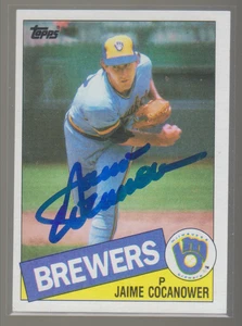 Autografiado 1985 Topps Jaime Cocanower - Cerveceros - Imagen 1 de 1