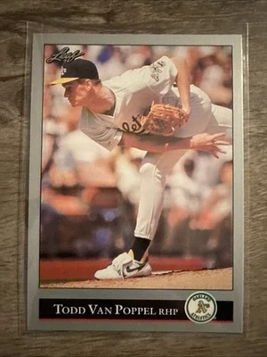 Todd Van Poppel 1992 Leaf #248 Oakland Athletics Baseball Card - Image 1 of 2