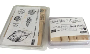 Sello de goma Stampin' Up, CÁSCARAS DE PUNTEO Y GRACIAS AMABLEMENTE 11 piezas usado + nuevo - Imagen 1 de 8