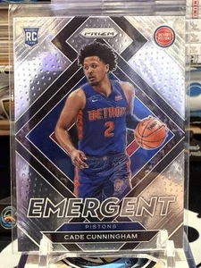 2021-22 Panini Prizm Emergent Cade Cunningham #22 RC Pistons Rookie JB 12E - Imagen 1 de 2