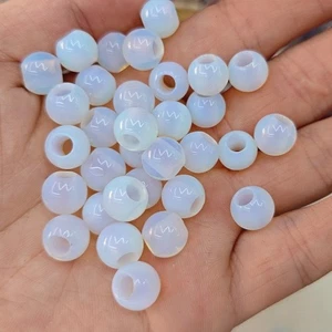 10mm Big Hole Synthetic Opal Stone Loose Beads for Jewelry Making DIY 20/40pcs - Foto 1 di 8