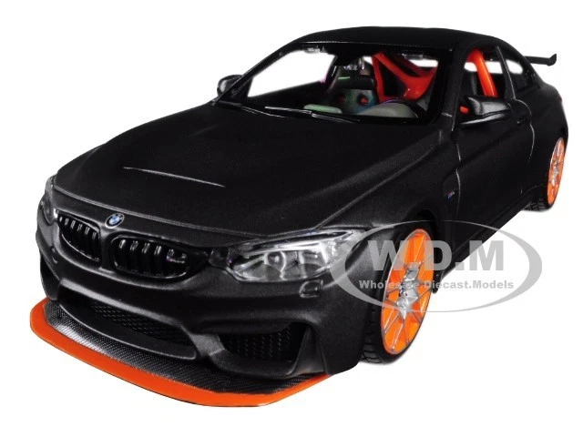 Maisto 31246GRY BMW M4 GTS Gray With Carsbon Top & Orange Wheels 1 by 24 Die-cas
