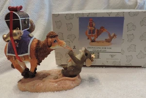 NIB CHARMING TAILS ENESCO MOUSE FIGURE "I'M PULLING FOR YOU" MOUSE PULLING CAMEL - Picture 1 of 1