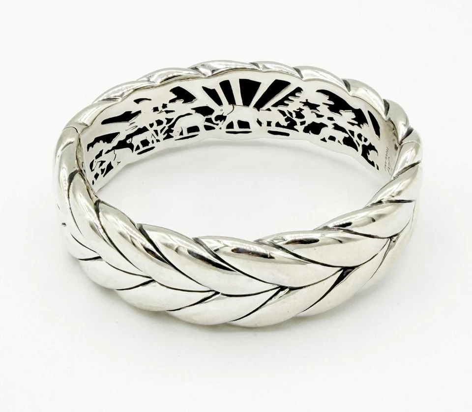 Brazalete brazalete JAI John Hardy Spirt of Africa de plata de ley con bisagras anchas Foto 1 de 1