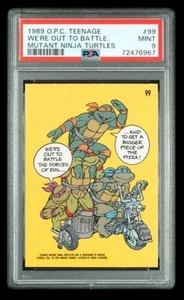 1989 OPC tmnt 99 teenage mutant ninja turtles; battle sticker PSA 9  (POP 2, 0^) - Picture 1 of 3