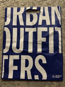 NEU Urban Outfitters blau & weiß Logo wiederverwendbare Stoff Einkaufstasche 15 x 18 - Bild 1 von 6