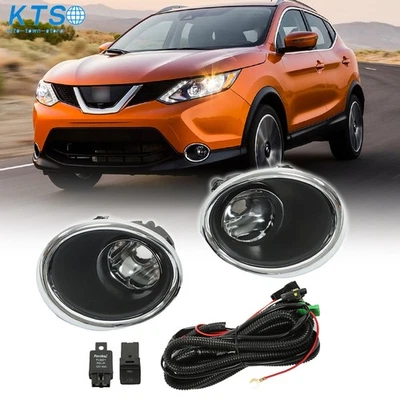 Right&Left Fog Light Assembly For Rogue Sport 2017 2018 Bumper Lamps Bulb+Switch - Изображение 1 из 4