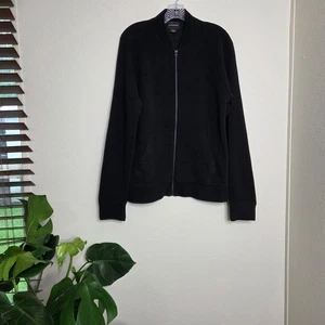 Bomber Club Monaco donna nero full zip maglia a costine media - Foto 1 di 8
