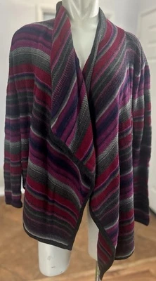 Lauren Ralph Lauren открытый кардиган женщин средний Southwest в полоску Aztec Western  - Изображение 1 из 4