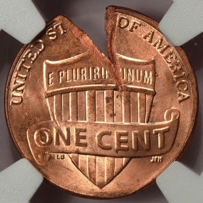 2022 D NGC MS63RD Struck On Large 2.1 Gram Defective Planchet Shield Cent Error - Image 1 of 4