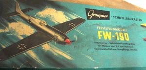 Graupner Focke Wulf FW-190 Fesselflugmodell, Rarität, 50er Jahre ,Sammler, Dachb - Bild 1 von 13
