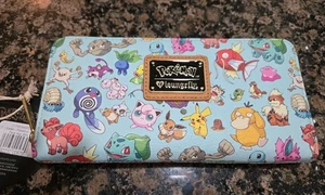 CARTERA LOUNGEFLY POKEMON VERDE AZULADO nueva con etiquetas - Imagen 1 de 16