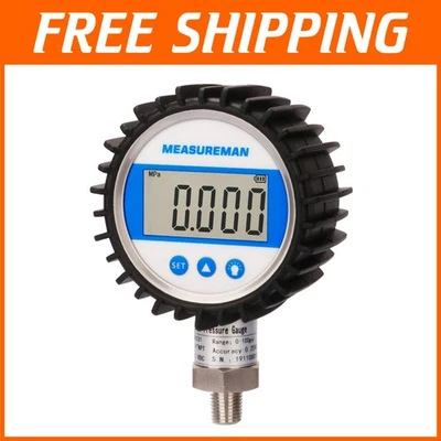 3-1/8" Digital Pressure Gauge, 0-100psi/bar/Mpa/Kpa - Image 1 of 4