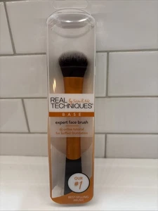 Real Techniques Base Expert Face Makeup Brush 01411 New In Package - Picture 1 of 7