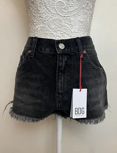 ✖️Urban Outfitters BDG Black Denim Cheeky Shorts W26 BNWT - Picture 1 of 12