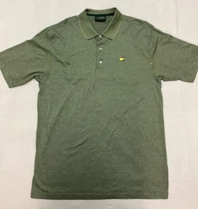 Vintage Amen Corner Masters Green Cotton S/S Golf Polo Mens Sz LRG Tall - Picture 1 of 10