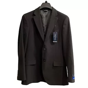 Nautica Gaff Blazer Mens 36R Black Modern Fit Sport Coat 2 Button Office Career - Picture 1 of 8
