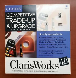 ClarisWorks 4.0 Upgrade | Mac OS 7.0 or later | 3.5 inch Floppy Disks