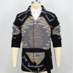 Suéter Cárdigan Tribal Azteca Nativo Americano Suroeste Diseño Chimayo - Imagen 1 de 6
