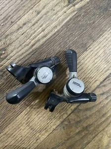 VINTAGE SHIMANO DEORE 7 X 3 THUMB SHIFTERS SL-MT62 USED - Picture 1 of 2
