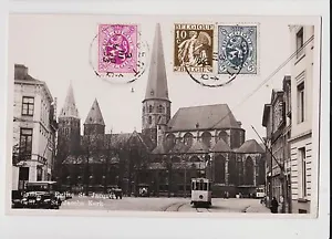RPPC,Ghent,Belgium,St.Jacob's Church,Trolley Car,East Flanders,Used,1933 - Picture 1 of 1