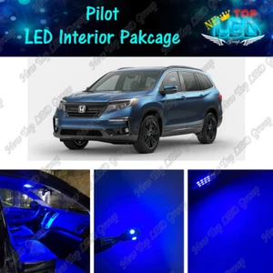 Kit de 13 unidades de equipamiento de luces LED interiores azules para Honda Pilot 2016 - 2018 2019 2021 - Imagen 1 de 11