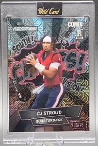 Comodín CJ Stroud/15 2023 etiqueta negra novato radiocontrol mojo plateado cubierto SSP - Imagen 1 de 2
