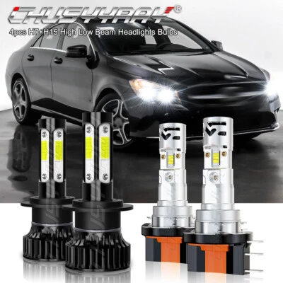 Faro LED H7+H15 bombillas altas bajas para Mercedes-Benz CLA250 2014 2015 2016 2019 Foto 1 de 4