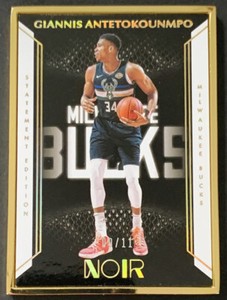 2019-20 Panini Noir FOTL GIANNIS ANTETOKOUNMPO Statement Edition Gold Frame 9/11