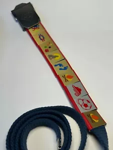 SALE - Boy Scouts BSA Official Uniform Belt USA Buckle Size 40 M/L With 9 Slides - Picture 1 of 2