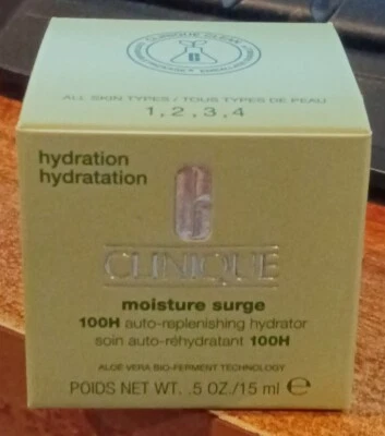 NEW Clinique Moisture Surge 100H Auto Hydrator Mini Jar .5oz 15mL - Image 1 of 2