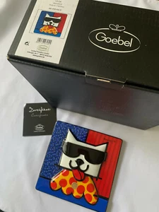 PLACA DE PARED DE PORCELANA ROMERO BRITTO ""LA CAT"" DE GOEBEL EN CAJA DE REGALO - Imagen 1 de 9