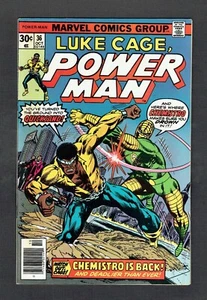 Luke Cage, Power Man #36 Vs. Chemistro Marvel Comics 1976 VF+ Netflix Defenders - Picture 1 of 2