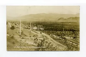 Foto postal de Sutherlin Valley O RPPC, camino que conduce a la granja, campos, chozas - Imagen 1 de 2