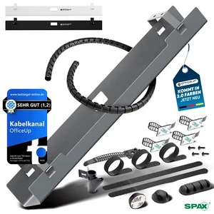OfficeUp® KABELKANAL XXL 90cm Schreibtisch - Kabelmanagement [Komplett Set] - Bild 1 von 7