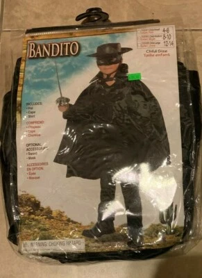 Disfraz Bandido Bandido Español Niño Juvenil NUEVO en embalaje minorista Foro 8-10 Foto 1 de 2
