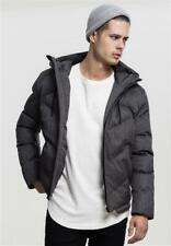 Urban Classics Heringbone Hooded Winter Jacket Grey/Black