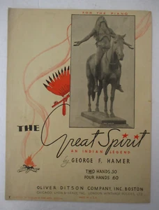 THE GREAT SPIRIT, An Indian Legend by George F. Hamer, 1935 Sheet Music - Bild 1 von 3
