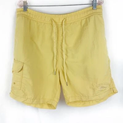 Camiones de natación Tommy Bahama Relax amarillo forro con red vacaciones, talla mediana Foto 1 de 4