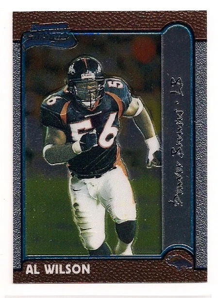 1999 AL WILSON BOWMAN CHROME ROOKIE RC DENVER BRONCOS TENNESSEE VOLUNTEERS VOLS - Image 1 of 1
