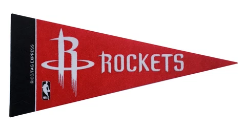 Houston Rockets NBA Mini Pennant 9"x4", New, Felt, Made in USA,  banner, flag Cover