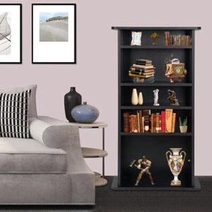 Storage Cabinet DVD Rack Book Shelf Organizer Stand Audio Media Tower Multimedia - Picture 1 of 22