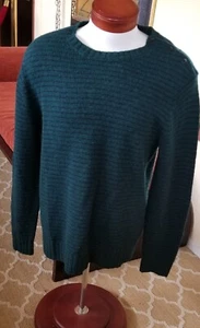 Bonobos Mens XL Pure Shetland Wool Longsleeve Sweater Navy/Green - Picture 1 of 8