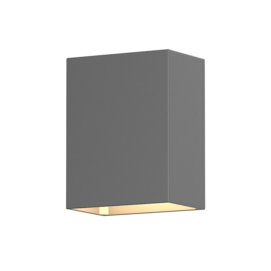 Aplique de pared Sonneman Box 1 luz LED, gris texturizado - 7340-74-WL Foto 1 de 1