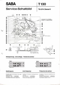 Service Manual Instructions for Saba TG 574 - Picture 1 of 1