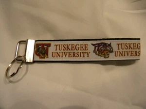 Handcrafted NCAA Tuskegee University Golden Tigers Key Chain Wristlet HBCU - Picture 1 of 1